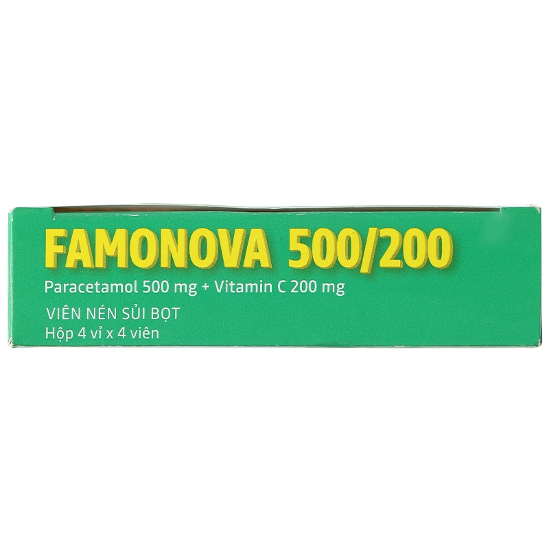 Famonova 500/200 điều trị đau đầu và hạ sốt (4 vỉ x 4 viên) - 5